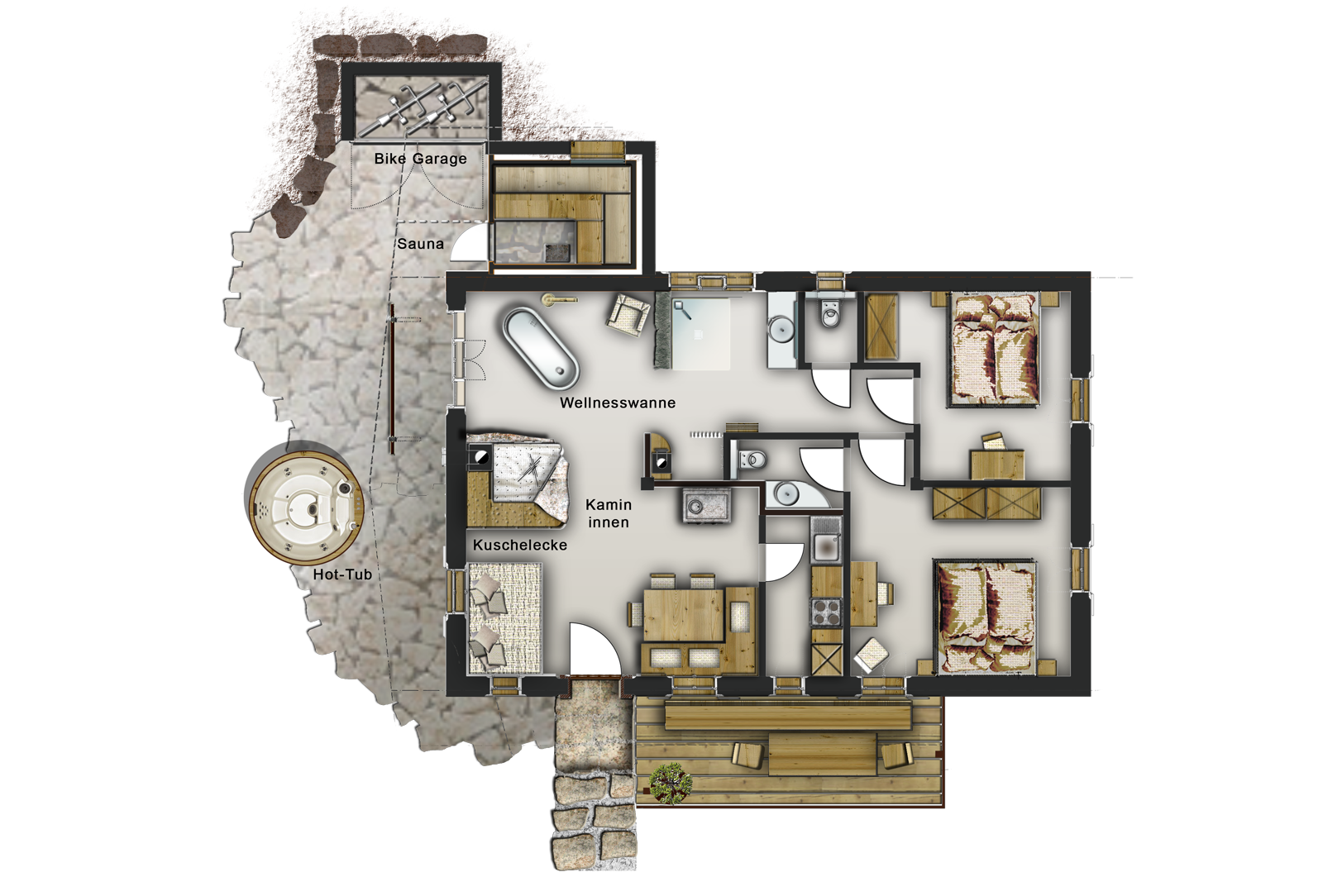 Berg- and Premium Chalet one-level