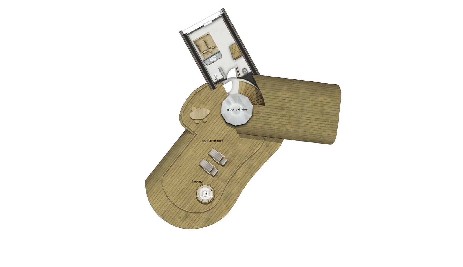 Second-Level: Room can be used either as a massage- or study room or as a 2nd bedroom