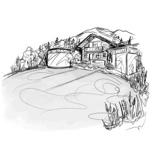 neue Villa Ferienhaus Hütte Berge komfort luxus nachhaltig